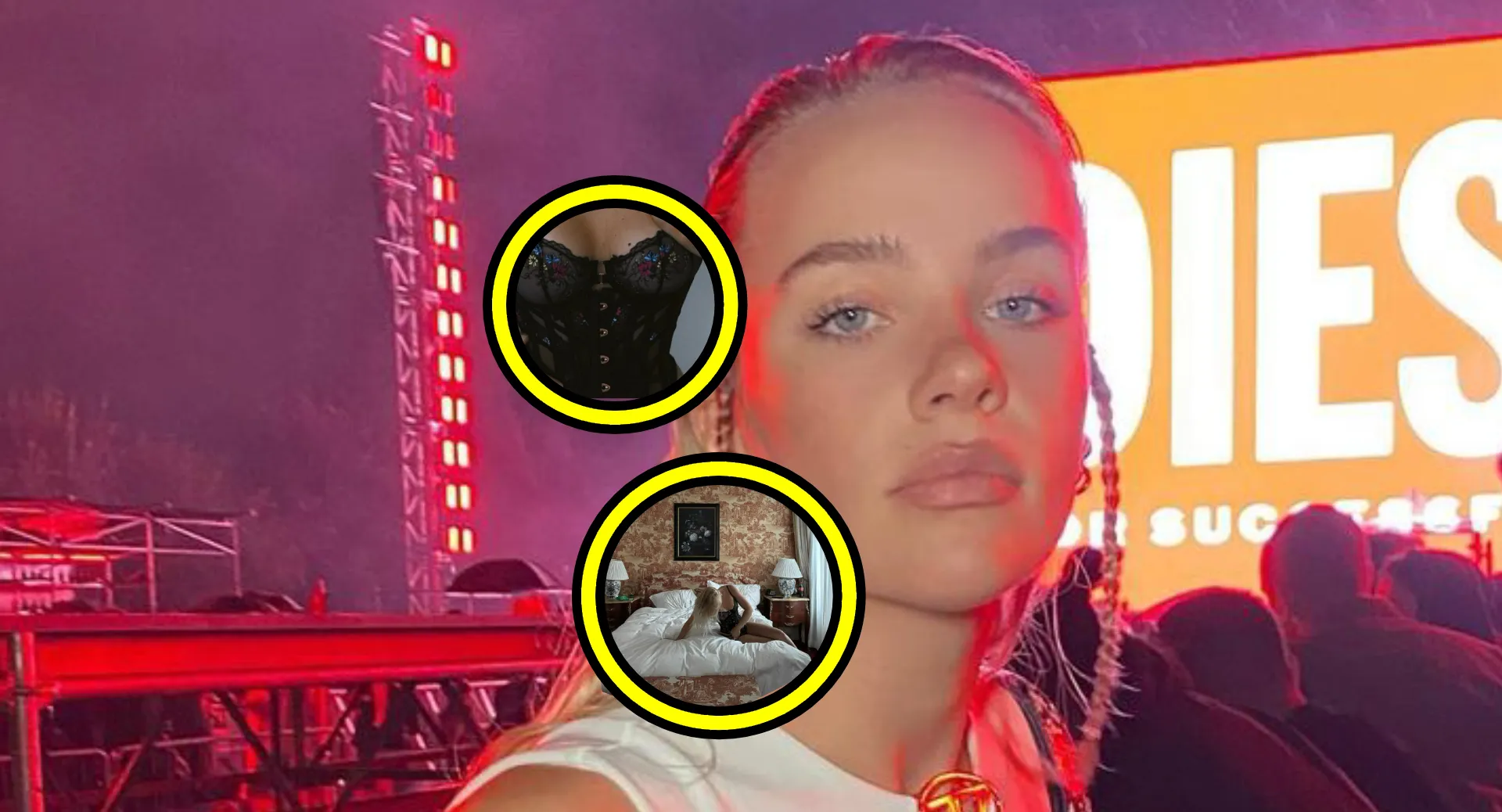 juultje tieleman snakt naar adem en laat troeven fijnknijpen in superstrak korset fotos