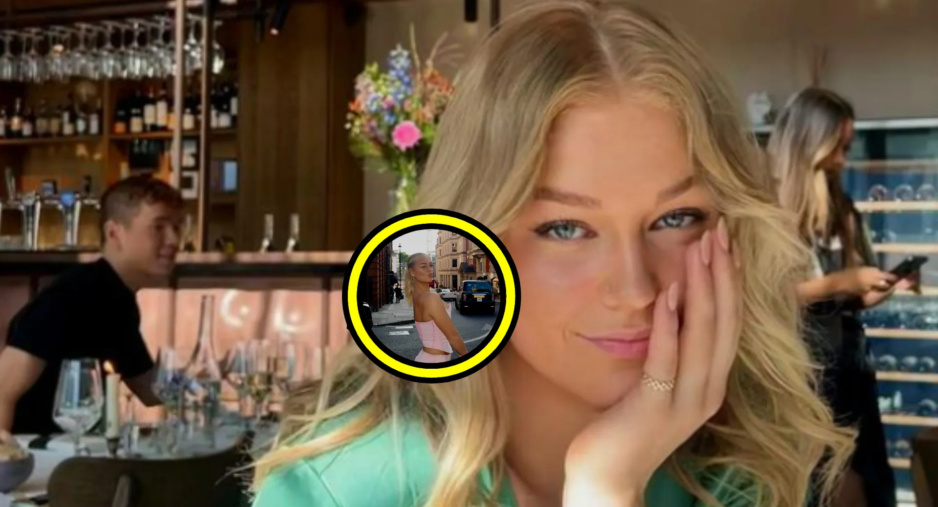 marijn kuipers puilt aan voorkant enorm uit haar knalroze topje fotos