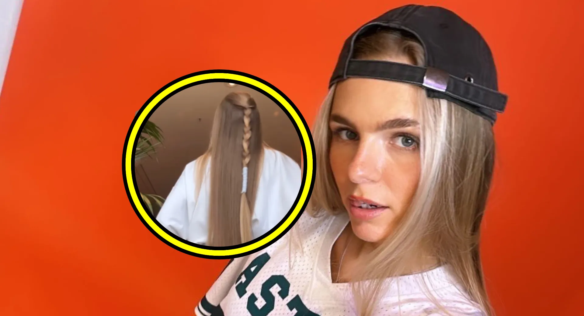 opvallende video influencer lies zhara heeft flinke vlecht tussen haar benen hangen en iedereen mag het zien