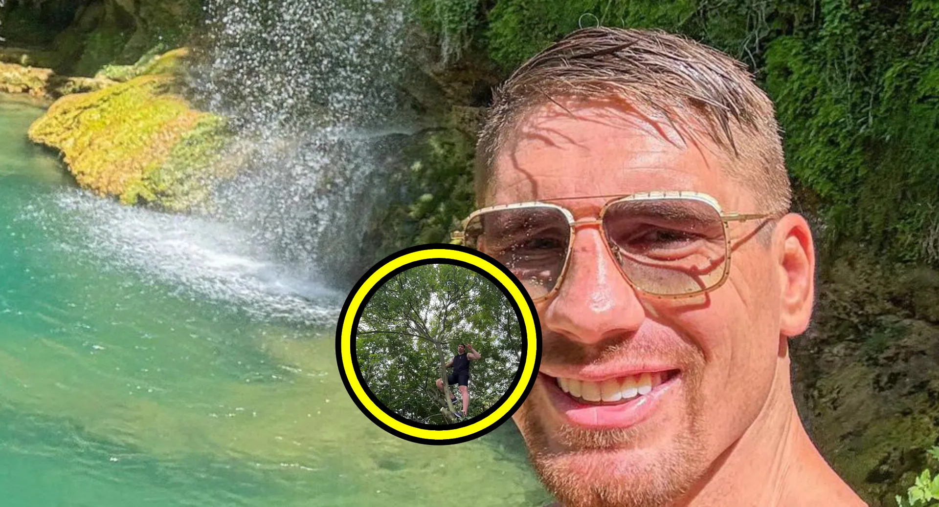 rico verhoeven richt ravage aan in de bosjes met zijn brommende gereedschap fotos