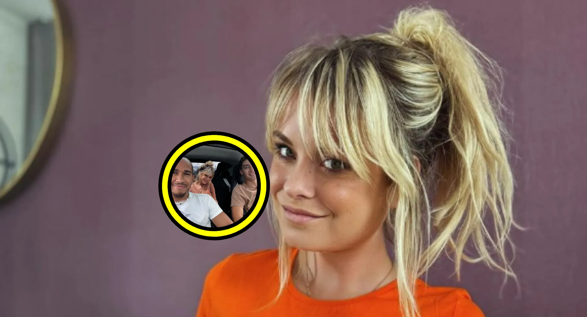 sylvana ijsselmuiden beleeft avontuurtje op achterbank met lewis hamilton en lando norris foto