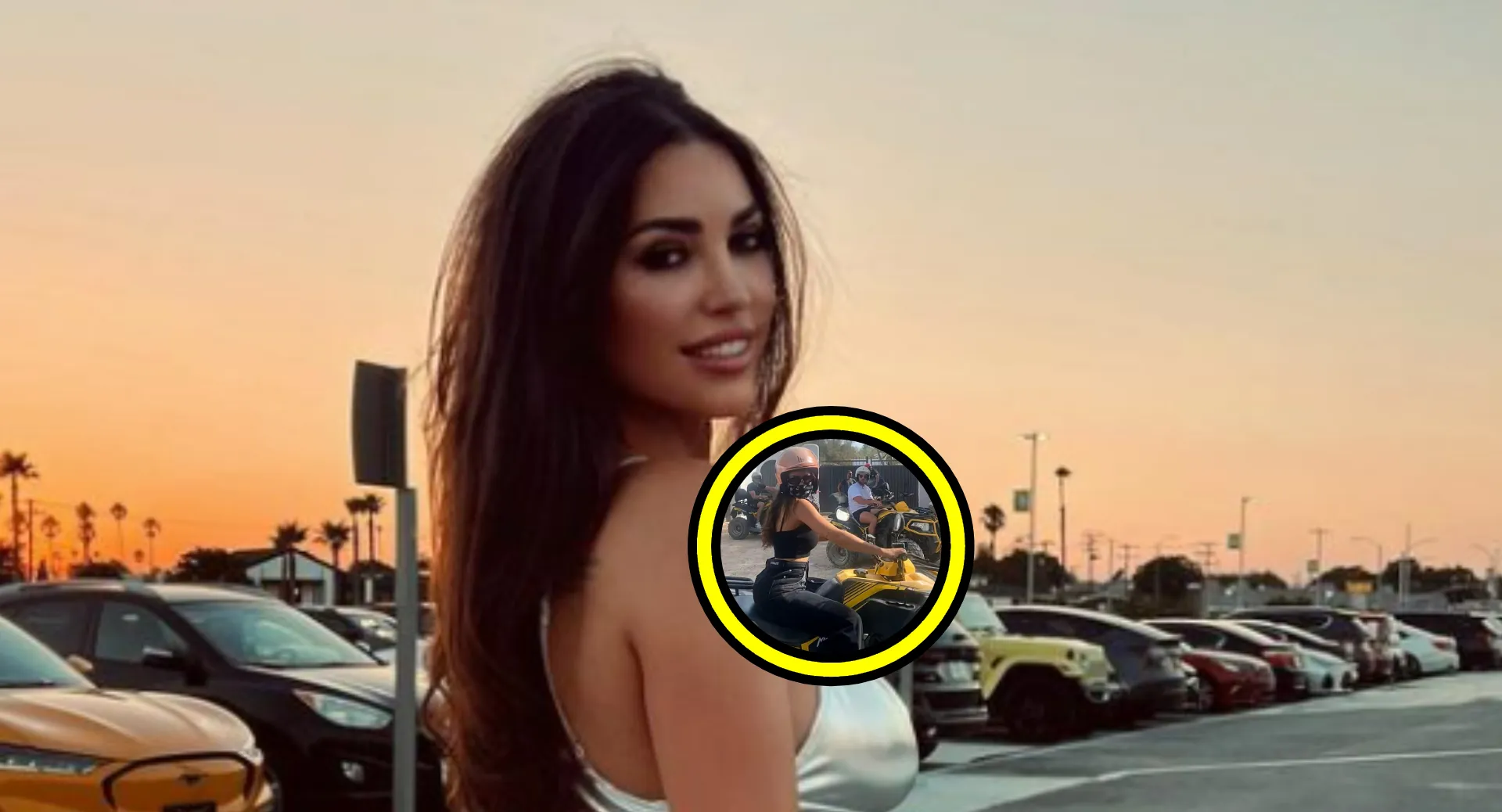 yolanthe cabau showt haar enorme achterbumper tijdens wild ritje foto