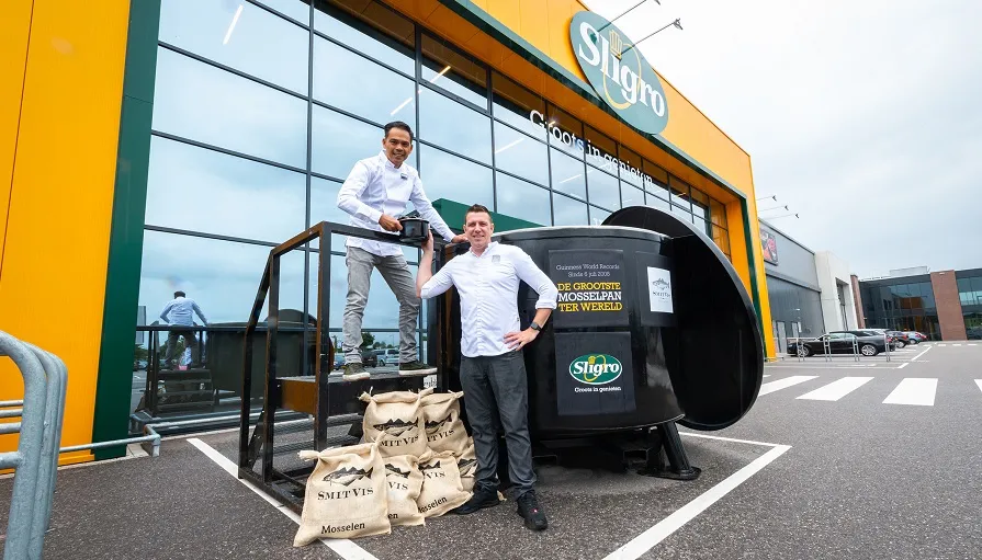 eerste mosselen van 2020 bij sligro