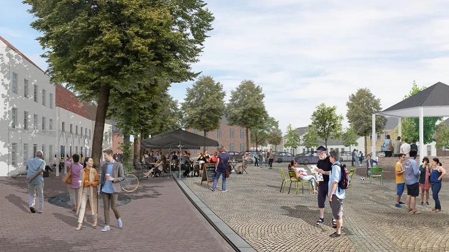 impressie markt na herinrichting