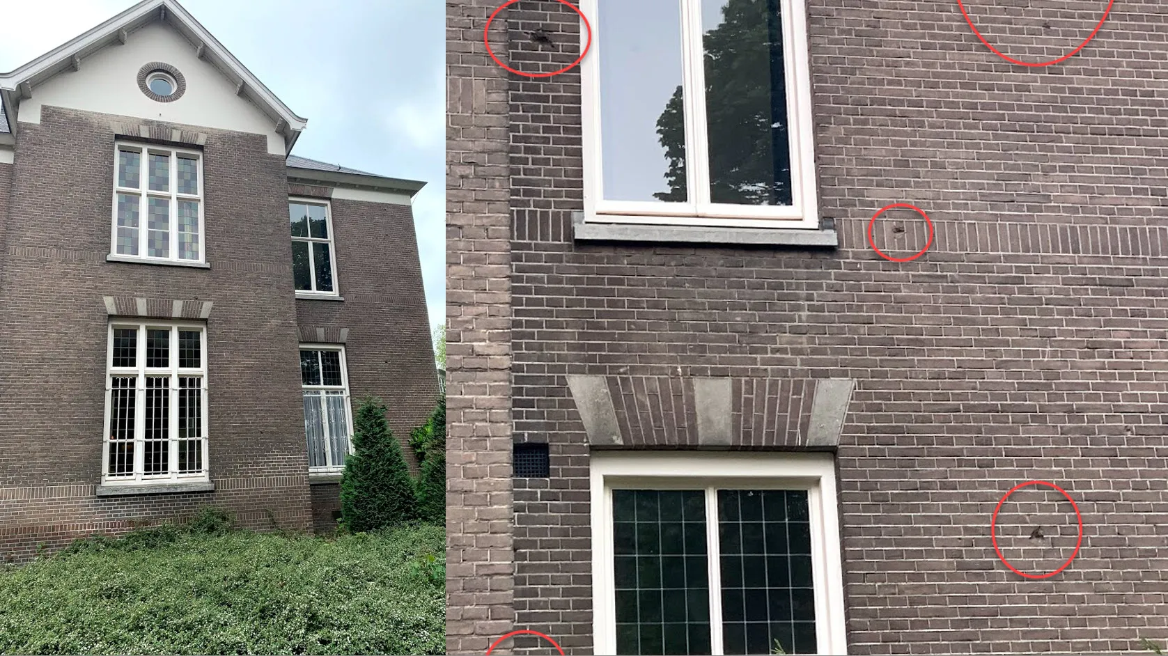 oorlogsschade veghel foto pastorie