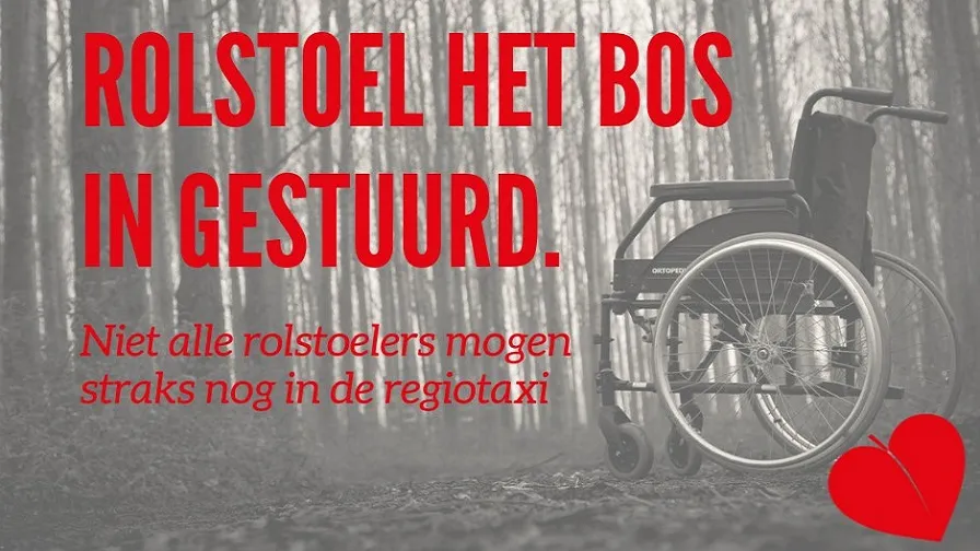 rolstoel het bos ingestuurd