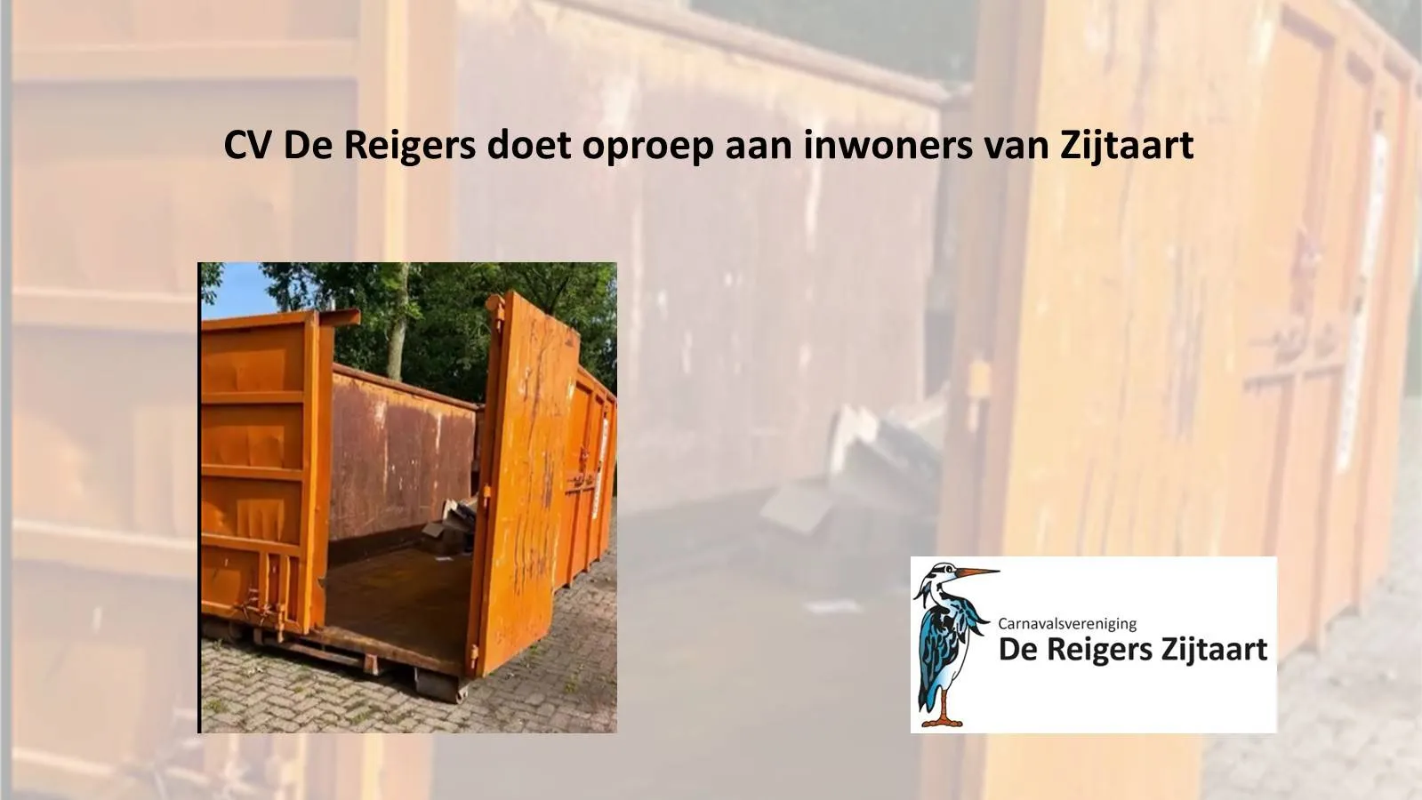 CV De Reigers doet oproep aan inwoners van Zijtaart