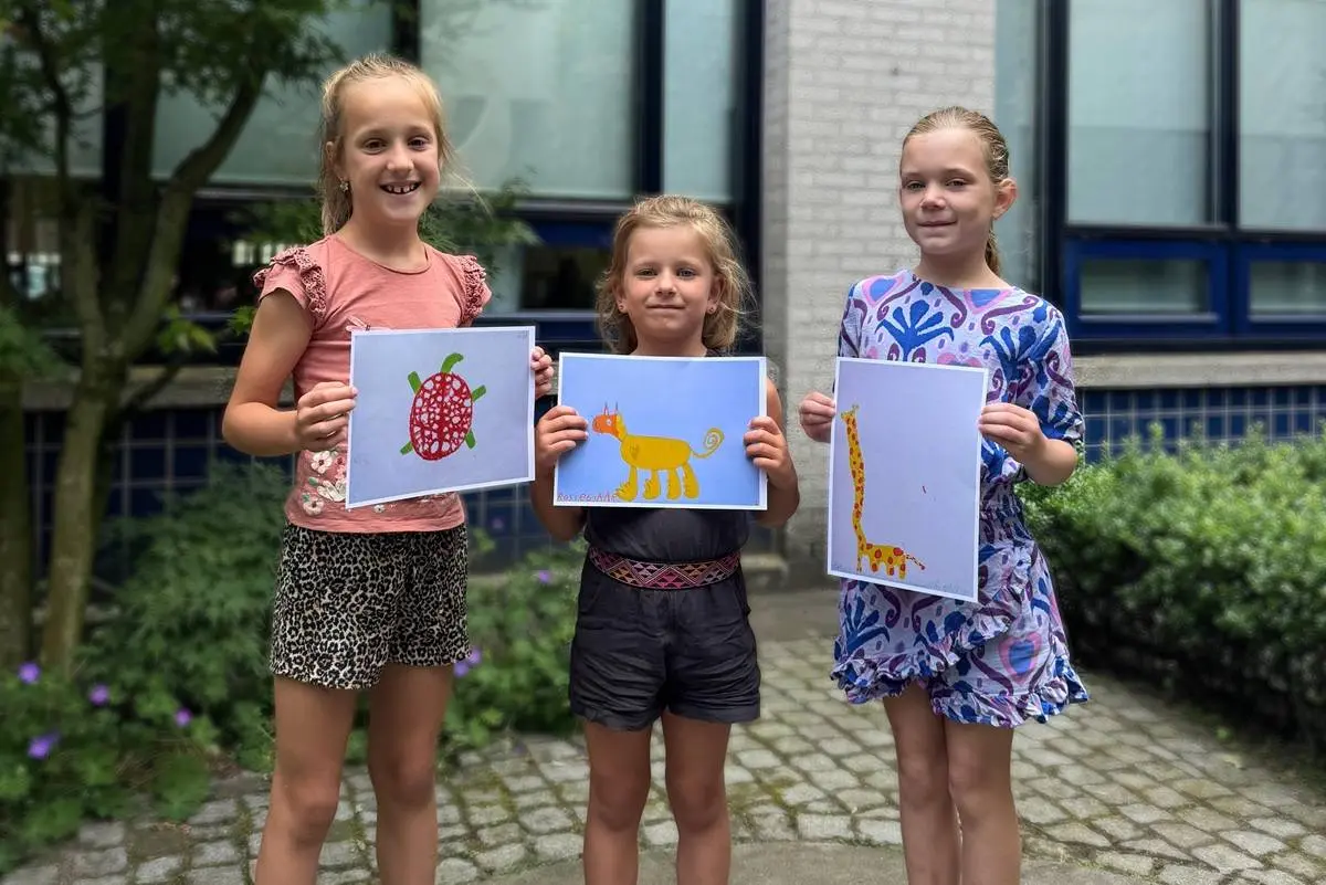 winnaars tekenwedstrijd Vlagheide