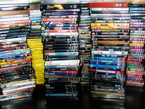 dvd pile
