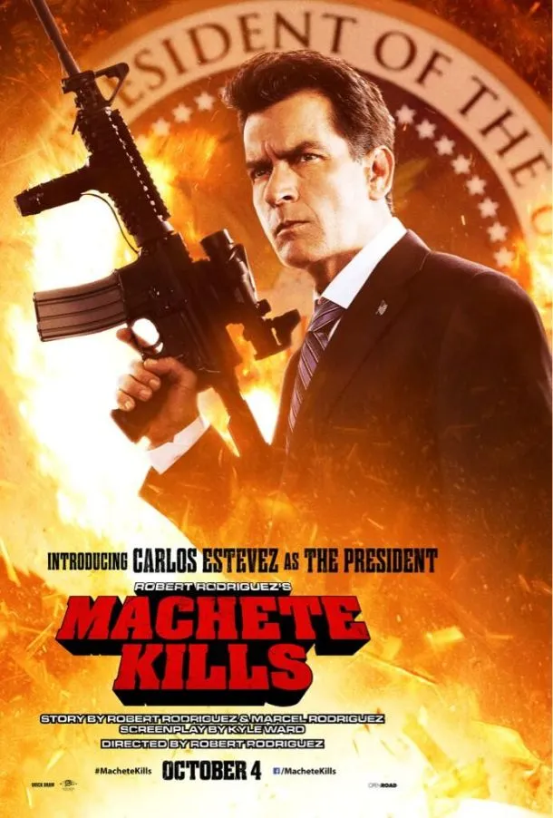machete kills charlie sheen poster1 610x902