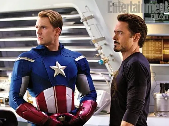 the avengers cap en iron man