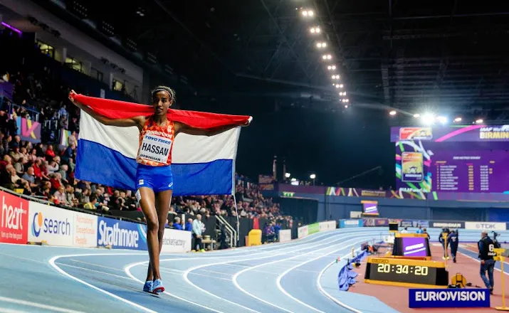 atlete hassan pakt zilver op 3000 meter