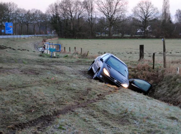automobilist te water in drenthe