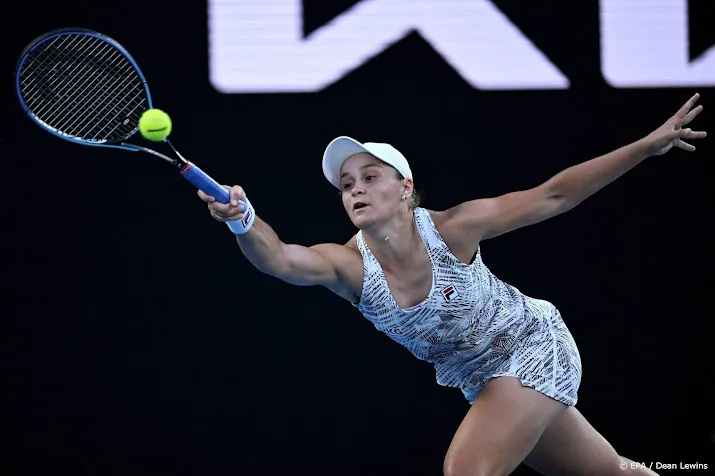 barty overtuigend naar halve finales australian open