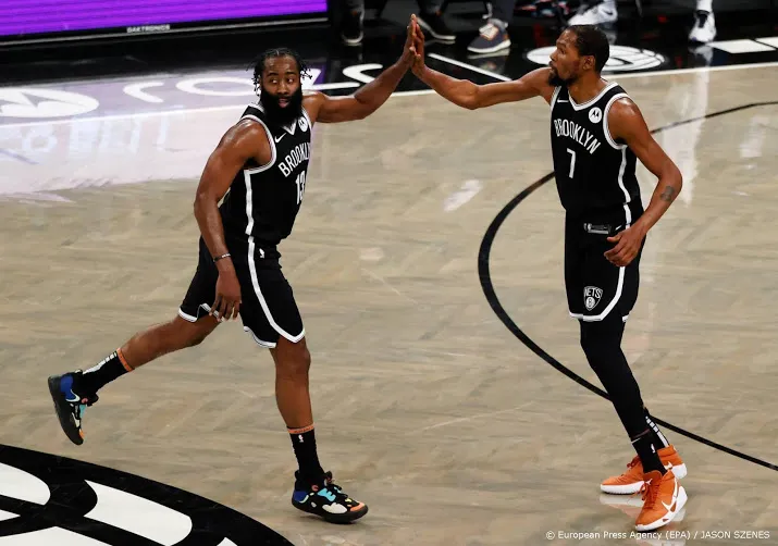 basketballer harden ook in tweede duel voor nets belangrijk