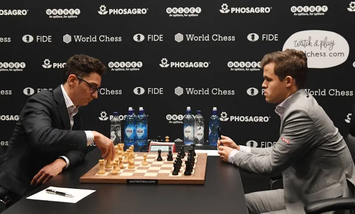 carlsen en caruana spelen weer remise