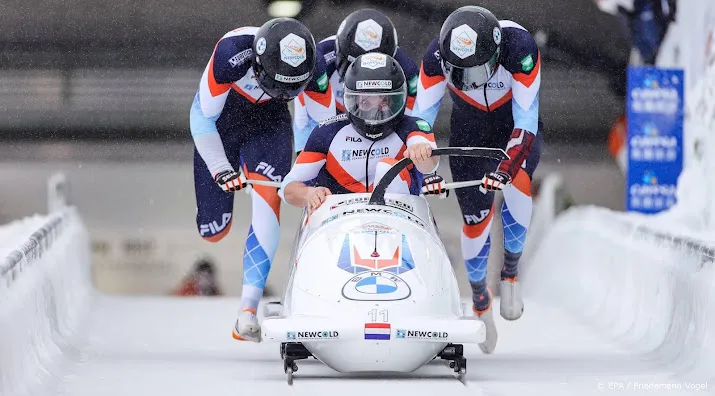 de bruin grijpt ook in viermansbob naast olympisch ticket