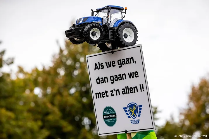 deel boeren denkt na over protest op schiphol