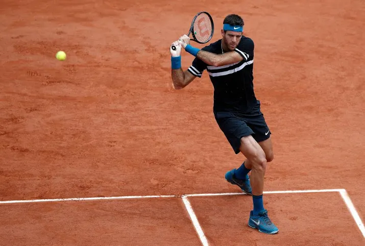 del potro naar halve finales roland garros