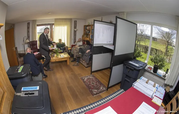 drukte en koffie in het kleinste stembureau van nederland