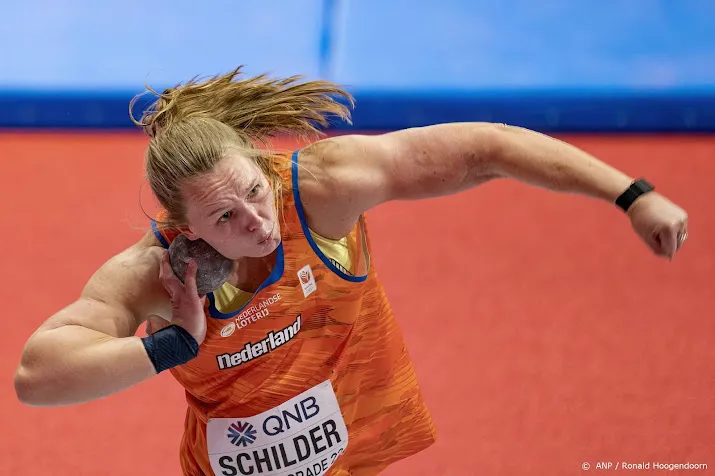 eerst 20 meter aantikken dan is schilder wereldtop kogelstoten