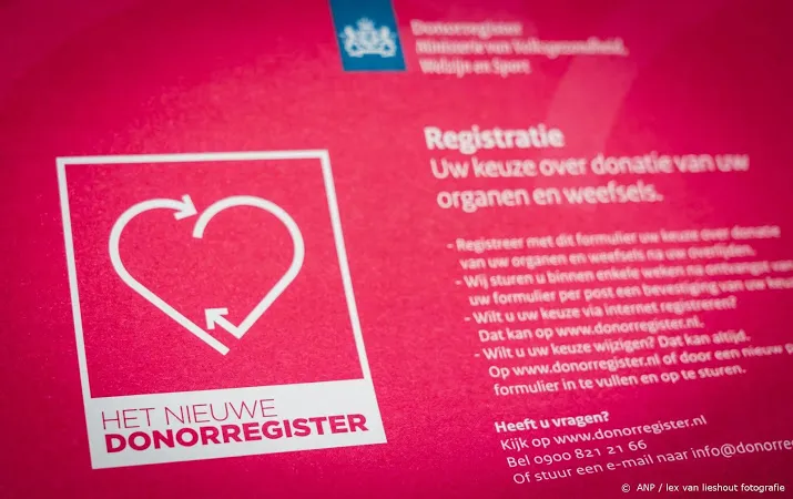 eerste brieven over donorregister verstuurd