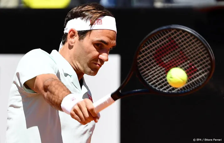 federer ontsnapt in rome