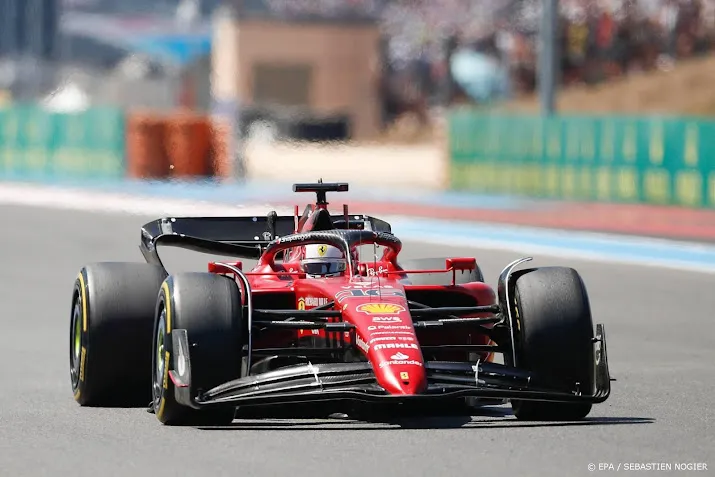 ferrari coureur leclerc valt uit in gp frankrijk door crash