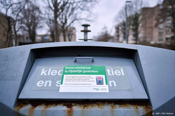 gemeenten sluiten vuilcontainers af vanwege vuurwerk