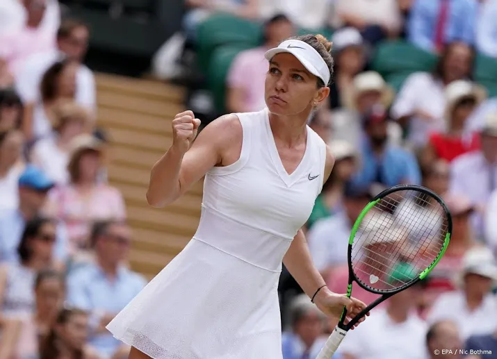 halep komt goed weg na merkwaardige partij