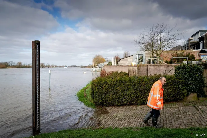 hoogwater maas heeft top bereikt daling zet in