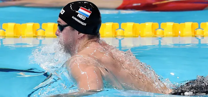 kamminga moet genoegen nemen met zilver op 200 meter schoolslag