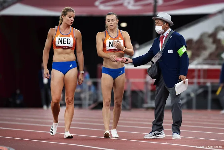 mislukte wissel verknalt finale estafettevrouwen 4100 meter