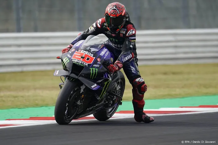 motogp kampioen quartararo vrijwel ongeschonden na zware crash