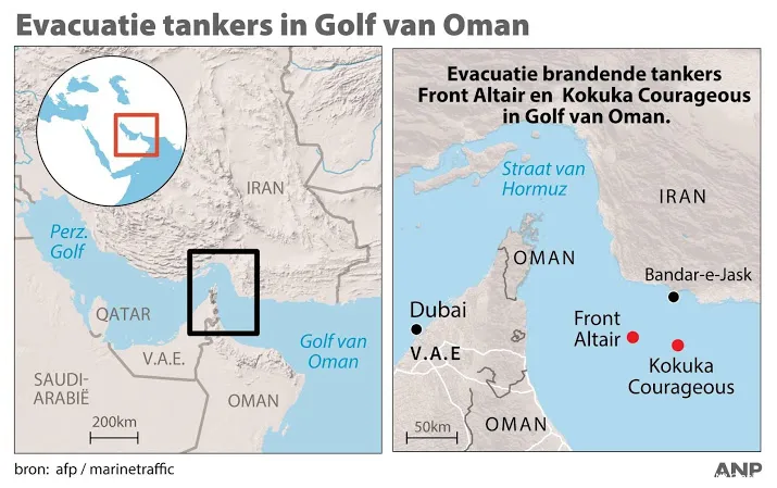 nederlanders redden bemanning in golf van oman