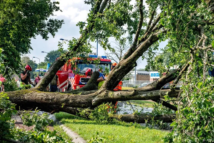 noodweer treft leersum en tiel man gewond door omwaaien kraan