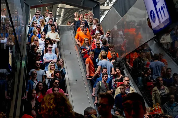 ns terugtocht feestgangers goed op gang