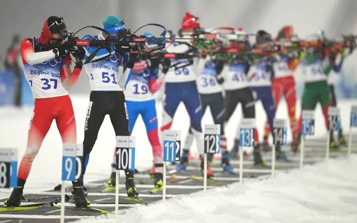 olympische estafette biatlon vroeger wegens verwachte bittere kou
