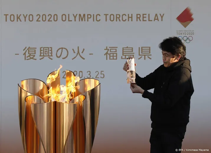 olympische vlam vertrekt zonder publiek