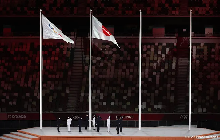 ook bij slotceremonie olympische spelen klein protest bij stadion