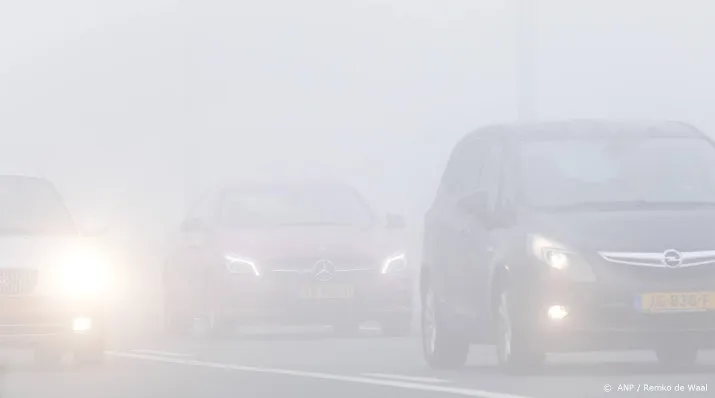 opnieuw code geel in meerdere provincies wegens dichte mist