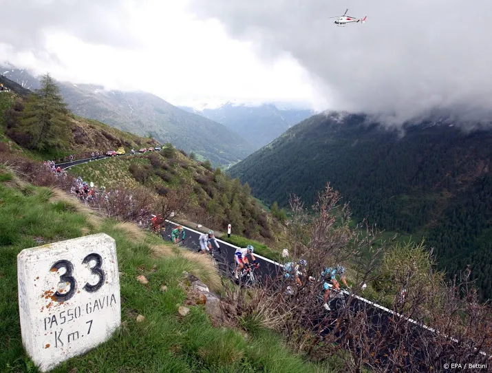 organisatie giro schrapt besneeuwde gavia