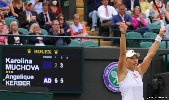 oud kampioene kerber naar laatste vier op wimbledon