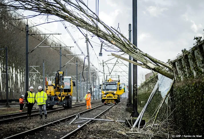 prorail alle schade door storm eunice verholpen