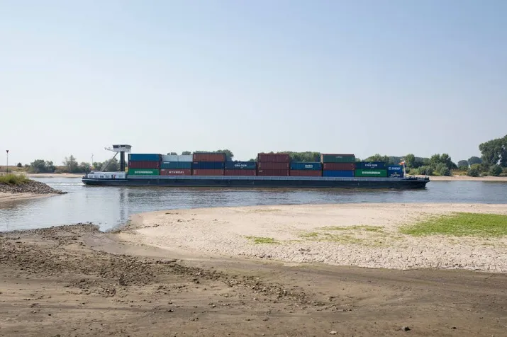 rijn schommelt rond laagste stand ooit