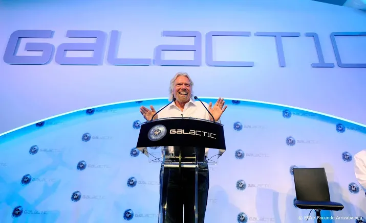 ruimtetoerismefirma branson naar de beurs