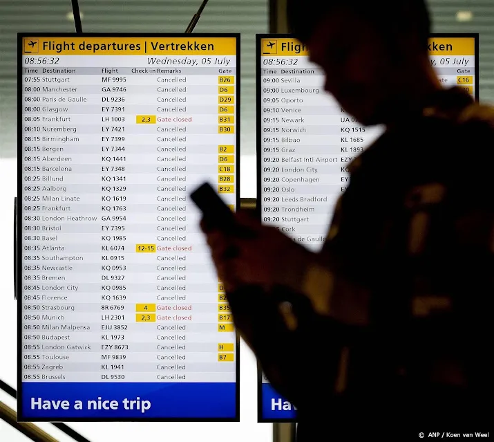 schiphol weer meer vluchten mogelijk door beter weer