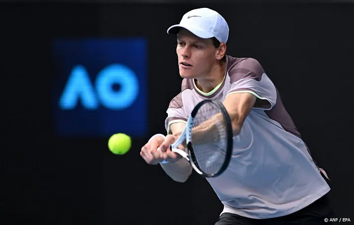 sinner nog zonder setverlies naar laatste acht australian open