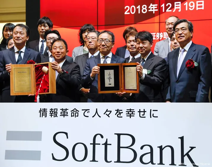 softbank tak onderuit bij debuut in tokio