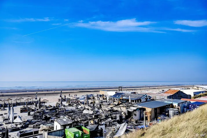 strand populair op warme en zonnige tweede paasdag